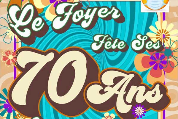 Détail du flyer d'invitation à la fête des 70 ans