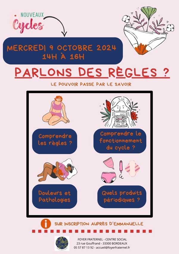 Affiche d'invitation à la rencontre avec Alix de l'association Nouveaux Cycles