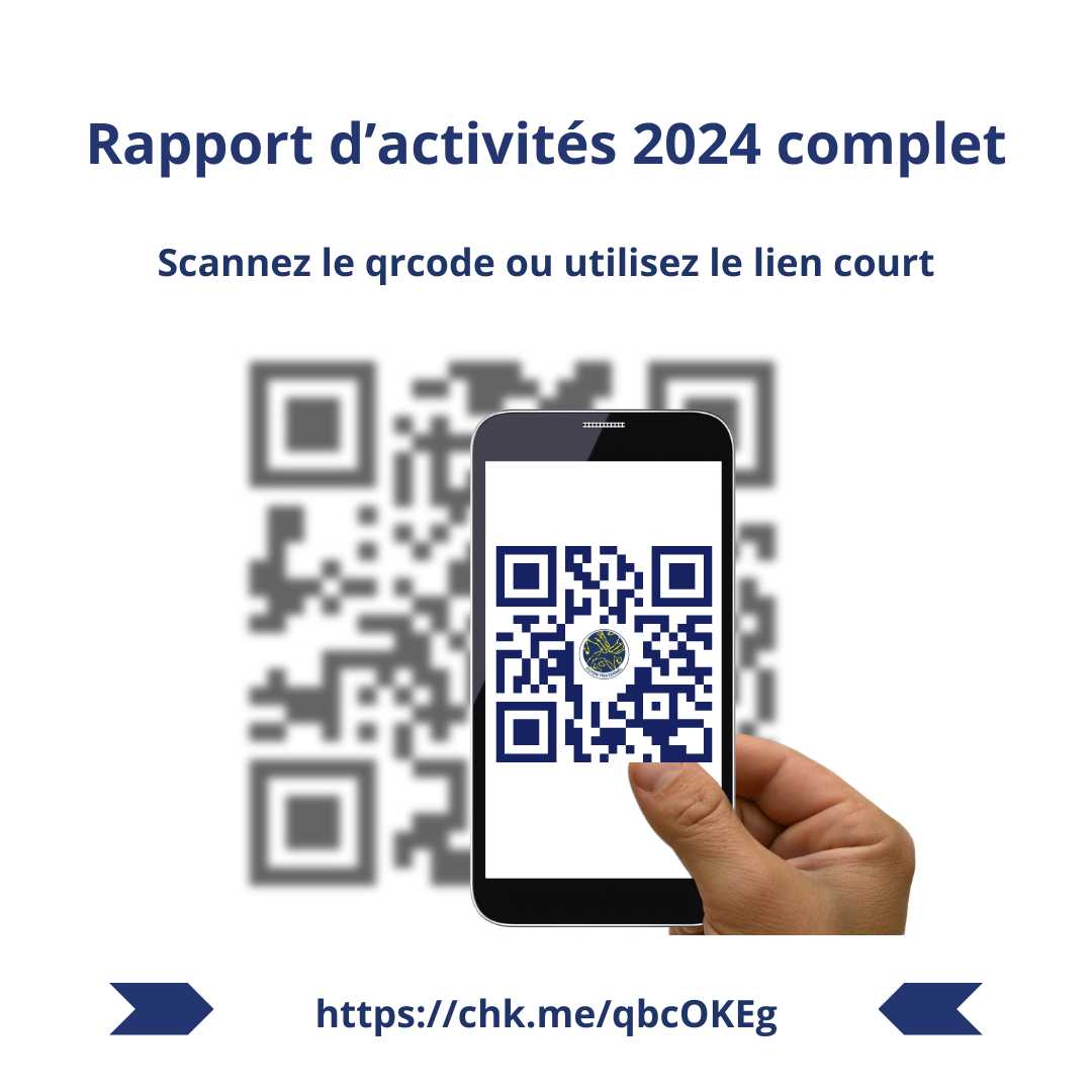 QR code avec lien court pour accéder facilement au Rapport d'Activités 2024 du Foyer Fraternel
