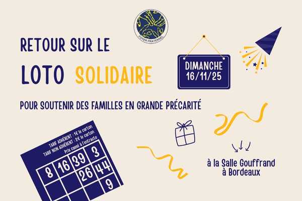 Image d'illustration de l'article avec des éléments de l'affiche d'annonce du loto solidaire du 16 novembre 2025